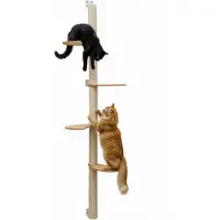 Eyepower 205 cm Wandkratzbaum mit 4 Plateaus für Katzen - Sisal Kratzbaum zur Wandmontage