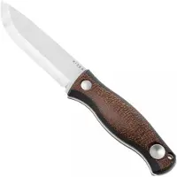 Kizer Cutlery Polaris 1100A3, Satin AEB-L, Brown G10 / Burlap Micarta Fahrtenmesser, Azo Design