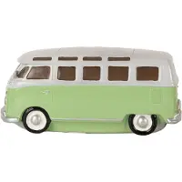 Clayre & Eef Tischlampe Bus 24x10x11 cm Grün Kunststoff
