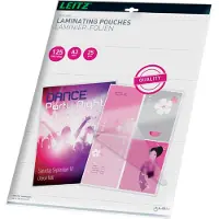 Leitz 33836, Transparent, EVA (Äthylen-Vinylazetat), Polyethylenterephthalat, Glänzend, A3, 0,125 mm, 468 mm