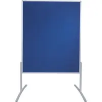 Franken Moderationstafel Pro Line, Hoch- & Querformat, beidseitig verwendbar, B 1200 x H 1500 mm, Filzoberfläche blau