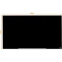 Nobo Glastafel Diamond, magnethaftend, aneinander montierbar, schwarz, 1260 x 710
