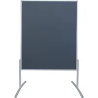 Franken Moderationstafel Pro Line, Hoch- & Querformat, beidseitig verwendbar, B 1200 x H 1500 mm, Filzoberfläche grau