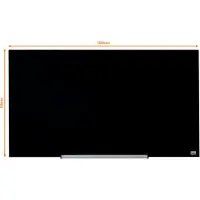 Nobo Glastafel Diamond, magnethaftend, aneinander montierbar, schwarz, 1000 x 560