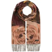 Fraas Schal Cashmink Scarf With Romantic Floral Design Pale Peach
