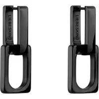 Liebeskind berlin Ohrringe - Edelstahl Big Link - Gr. unisize - in Schwarz - für Damen