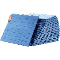 Vevor Garagen-Bodenbeschläge, 305 x 305 x 13,4 mm, 25er-Set Industrieboden, rutschfeste doppelseitige Struktur-Garagenboden, für Garagen, Keller, Reparaturwerkstätten, Blau