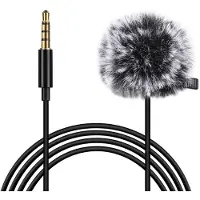 Puluz Jack Lavalier Wired Condenser Recording Microphone 1.5m jack 3.5mm PU424