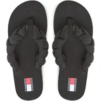 Tommy Hilfiger Zehentrenner Braided Thong Beach Sandal EN0EN02877 Schwarz