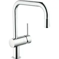 GROHE Minta Einhand-Spültischarmatur, Ausladung 223mm, U-Auslauf, schwenkbar, herausziehbar, 32067000