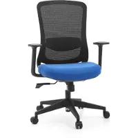 Hjh OFFICE Home Office Bürostuhl Sedito Schreibtischstuhl mit Armlehnen Stoff / Netzstoff Drehstuhl
