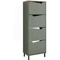 Vicco Schuhkipper Marelle, Grün/Artisan, 60 x 167.4 cm mit 4 Fächern