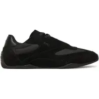 BOSS für Herren. 50557884 Jaylen Leder Sneakers schwarz (43), Wohnung, Schnürsenkel, Lässig