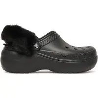 Crocs Schuhe Classic Platform Fuzz Lined 212854BLK