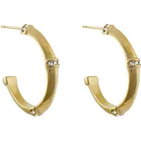 GUESS JUBE05160JWYG Damen-Ohrringe Creolen Bambus Goldfarben