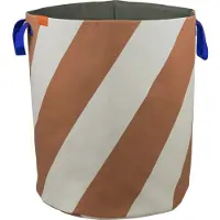 Mette Ditmer - Diagonal Wäschekorb, Ø 40 x H 50 cm, brick red / sand