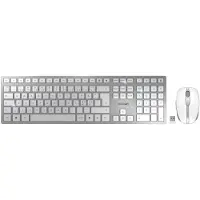 Cherry DW 9100 SLIM, Kabellos, RF Wireless + Bluetooth, Silber, Maus enthalten