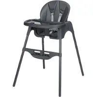 Bebeconfort Meely Plus, 2-in-1 Hochstuhl Baby, 6 Monate – 3 Jahre, Fußstütze und Tablett verstellbar, Rückenlehne verstellbar, Tinted Graphite