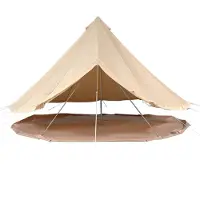 Vevor Glockenzelt 7 x 3,5 m Jurten Zelt TC-Baumwolle und robusten Eisenstangen mit einer PVC-Bodenplane Campingzelt 12 Personen Familienzelt 12 Fenster Gruppenzelt für Outdoor-Abenteuer