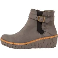 El naturalista für Damen. 251331EQ0005_039 Angenehme Total graue Lederstiefeletten (39), 5 bis 8 cm, Reißverschluss