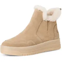 Tamaris Damen Winterboots Beige Leder & Textil Größe: 37