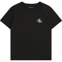 Calvin Klein T-Shirt Chest Monologo IU0IU00719 Schwarz Regular Fit