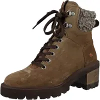 Art Schnürstiefel mit hohem Absatz Damen 1702 LUX SUEDE BROWN/ BRUGGE Farbe Braun