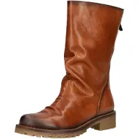 Felmini CASTER D609 Stiefel aus Vintage-Leder mit Falten und Reißverschluss hinten