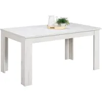 Homestyle4u Esstisch ausziehbar Weiss Esszimmertisch Küchentisch 160x90 cm