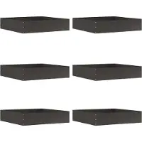 vidaXL Raseneinfassung 6 stk. 60 x 60 x 13 cm Stahl Schwarz