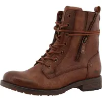 Mustang Shoes Winterstiefelette "Elfi" Winterstiefel mit Reißverschluss und markanter Schnürung
