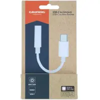 Grundig USB-C Klinken Adapter USB-C Stecker auf 3,5 mm Klinkenbuchse 6x11x120 mm