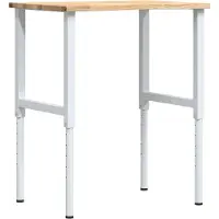 vidaXL Werkbank 80x60x(71,5-98) cm Massivholz Eiche