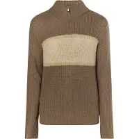 MO Grobstrickpullover Herren Oliv Mehrfarbig