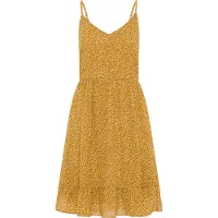 Dreimaster Kleid Damen Dunkelgelb Mehrfarbig