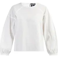 Dreimaster Bluse Damen Wollweiß