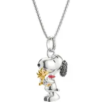 Thomas Sabo Halskette Snoopy & Woodstock Pavé Anhänger PEANUTS 18k Vergoldung