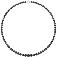 Diadema Collier Rang de Perles d'Eau Douce en Chute 10-6 mm PRINCESSE Fermoir Prestige Or Blanc 18 Carats
