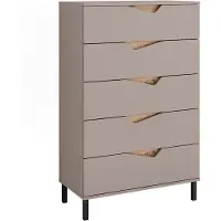 Vicco Kommode Marelle Greige/Artisan 76 x 120 cm mit 5 Schubladen, Model 57847