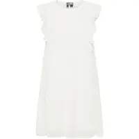 Dreimaster Midikleid mit Rüschen Damen WOLLWEISS