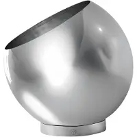 AYTM Blumentopf Globe, Ø 30 cm, silber, Edelstahl Globe, chrom / silber, Edelstahl, Design