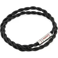HUGO Doppeltes Armband aus geflochtenem Leder Grösse ONESI