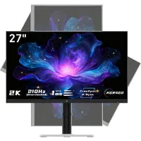 KTC H27T6 27 Zoll Gaming Monitor, QHD 210Hz Fast IPS, 1ms GTG, HDR400, FreeSync/G-Sync, höhenverstellbar