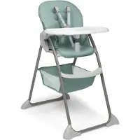 Hauck Sit N Fold, Multifunktions-Hochstuhl, Gepolsterter Sitz, Grau, Mintfarbe, Weiß, Muster, 5-Punkt, 15 kg