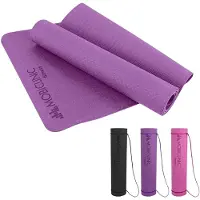 Mobiclinic , Yogamatte, , Inklusive Trageriemen, 6mm dick, Rutschfest, Abwaschbar, Wasserfest, Fitness,181x61x0,6 cm, Flexibel, TPE, Farbe Lila