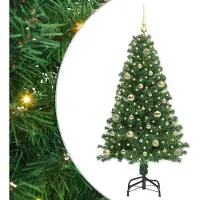 vidaXL Künstlicher Weihnachtsbaum mit 150 LEDs mit Ständer Grün 150 cm