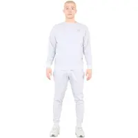 MYT Herren-Trainingsanzug mit Rundhalsausschnitt und Stickerei-Logo in Grau