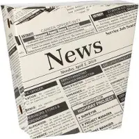 Papstar Pommes-Frites-Schütte "Newsprint"it Klappdeckel