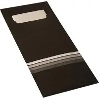 Papstar Bestecktaschen Stripes, inkl. weißer Serviette, 520 Stk., B 85 x H 200 mm, Papier, schwarz/weiß