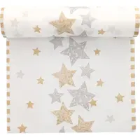 Papstar Tischläufer "Stardust", stoffähnlich, Airlaid, auf Rolle, L 24 m x B 40 cm